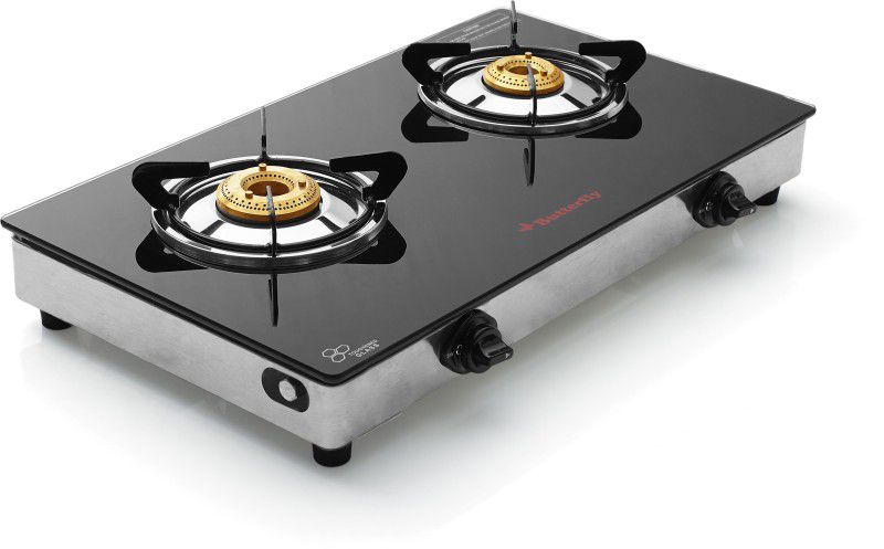 Butterfly Reflection+ Steel Manual Gas Stove  (2 Burners)
