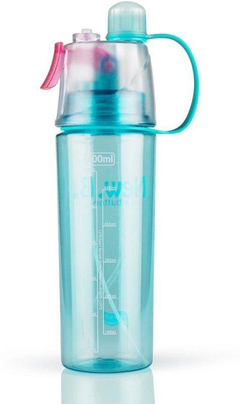 HomeFast Mist Spray Water Bottle 600ml Portable Sport Water Bottle 600 ml Bottle  (Pack of 1, Blue, Plastic)