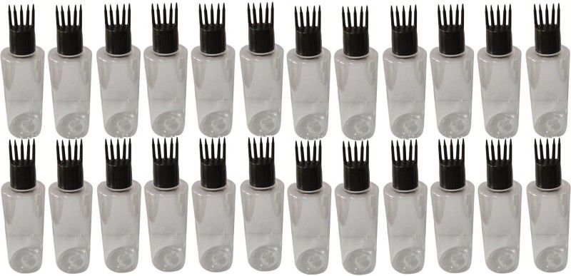 M.C. PIPWALA Transparent Bottle with Comb Root Applicator For hair(Pack of-) 100 ml Bottle  (Pack of 24, Clear, Plastic)