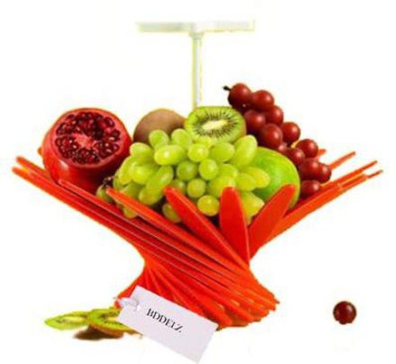 BRANDER Pack of 2 Plastic Fruit & Vegetable Basket  (Multicolor)