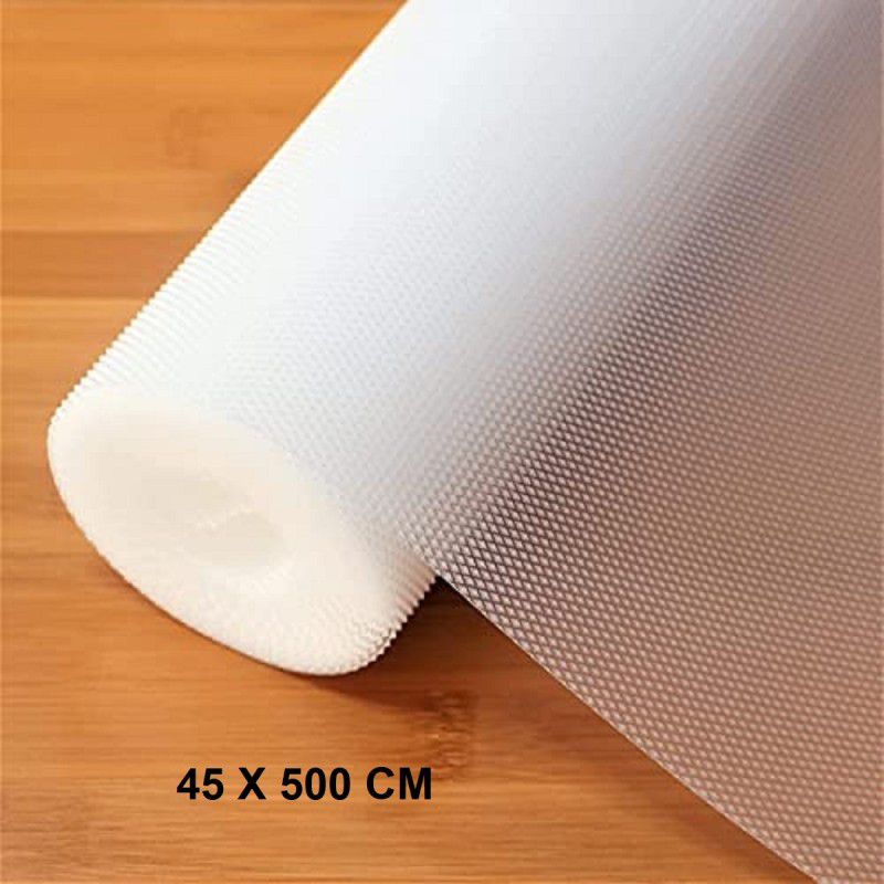 KayJen PVC (Polyvinyl Chloride) Drawer Mat  (45 cm X 5 m , Transparent White, Free)