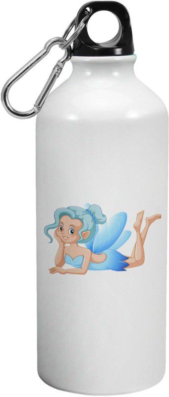 iKraft Princess water Bottle 600ml -Gift Idea for Children 600 ml Bottle  (Pack of 1, White, Steel)