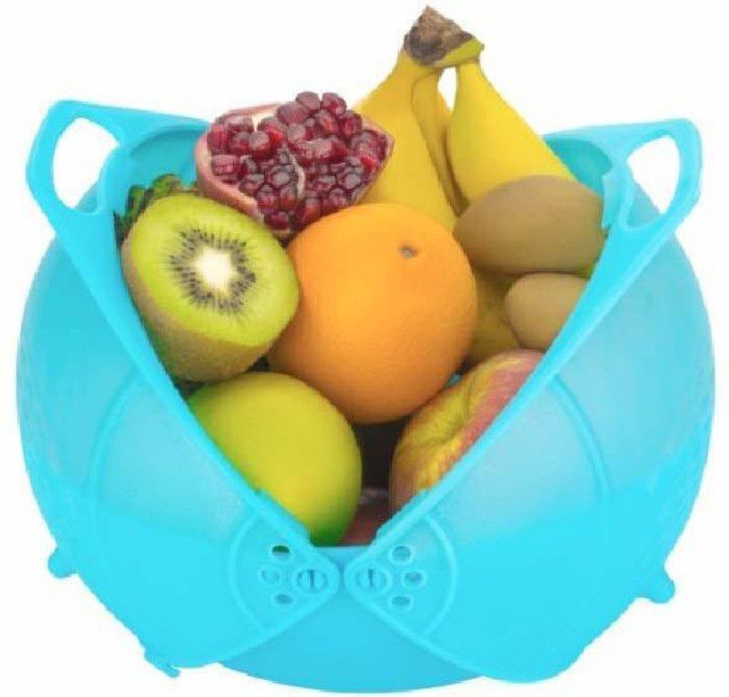 DWIZ Enterprise Plastic Drainer/Colander with lid Vegetables/Fruits Basket | Strainer Bowl | Wash and Dry in on Multi Color Plastic Fruit & Vegetable Basket  (Multicolor)