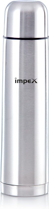 IMPEX Stainless Steel Bullet Flask IFK 1000 ml Flask  (Pack of 1, Silver, Steel)