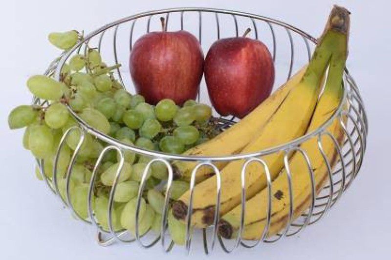 SMART SLIDE Stainless Steel Classic Fruit & Vegetable Stand / Fruit Basket / Fruit Rack / Kitchen Stand / Kitchen Accessories Stainless Steel Fruit & Vegetable Basket  (Silver)