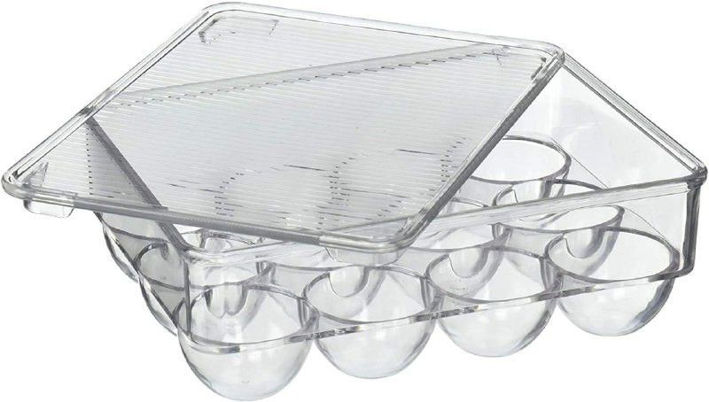 Mingware Acrylic Covered Egg Storage Box Plastic Egg Separator  (Clear, Pack of 1)