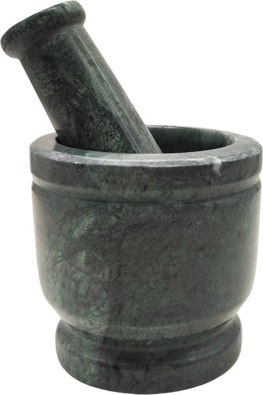 Homebia Imam Dasta Green Spice Grinder Marble Masher 4IN * 3.5IN Marble Masher  (Pack of 2)