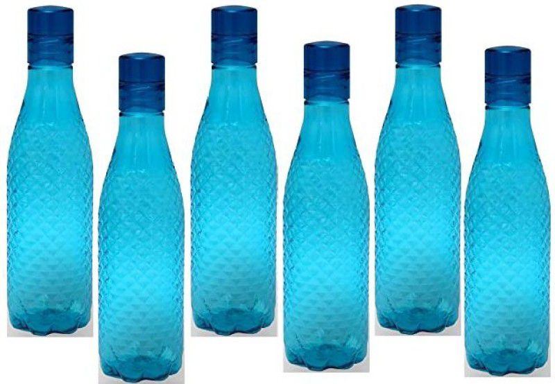 Trendy stylo New Designer Water Bottle, Pack of 6, 1000 ml Bottle  (Pack of 6, Blue, Plastic)