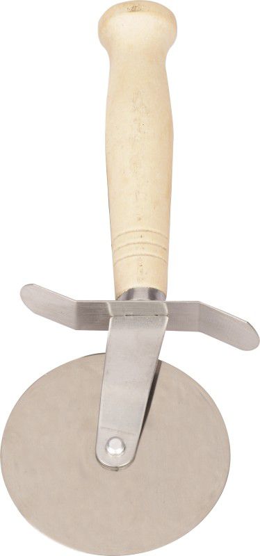 CherryBox Premium Quality Stainless Steel Pizza Cutter with Wooden Handle Wheel Pizza Cutter  (Stainless Steel)