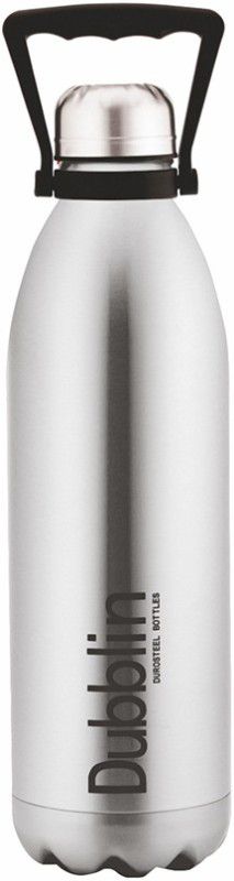 DUBBLIN Double Wall Vacuum Insulated Water Bottle, Keeps Hot 12 Hrs, Cold 24 Hrs 1800 ml Bottle  (Pack of 1, Silver, Steel)