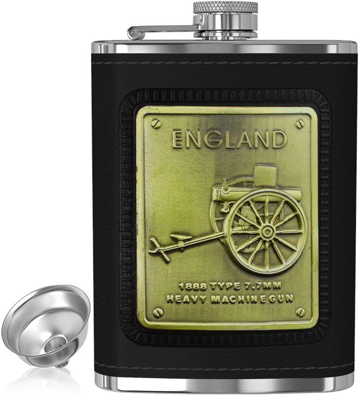 Triangle Ant Stainless Steel Hip Flask  (236 ml)
