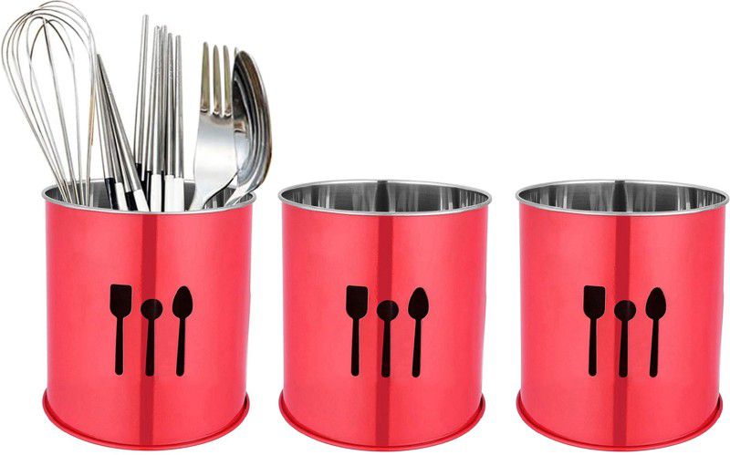 Xllent Empty Cutlery Holder Case  (Red Holds 24 Pieces)