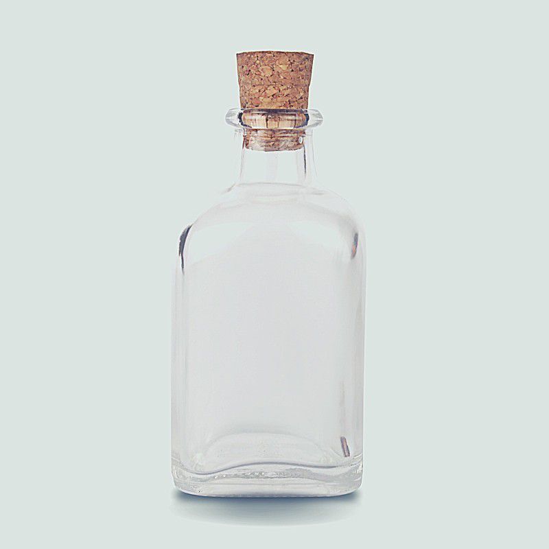 EarthenMetal Glass Oil Bottle | Vinegar Bottle 100 ml Bottle  (Pack of 12, White, Glass)