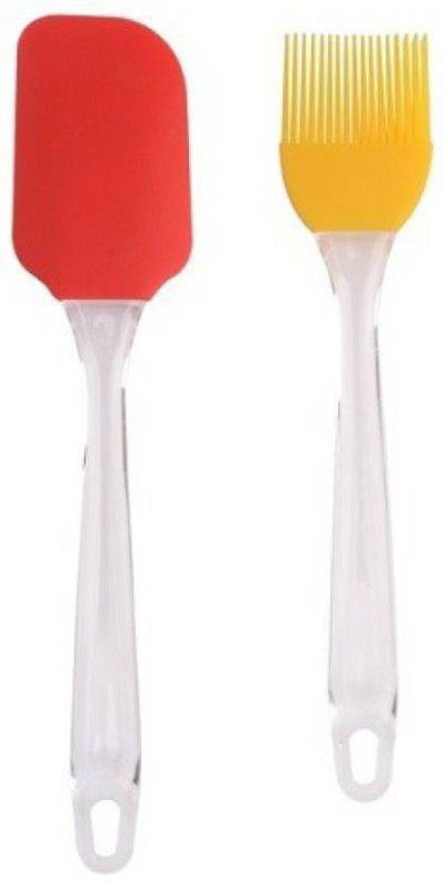 BadiWal Flat Pastry Brush/Non-Stick Cooking & Baking Flat Pastry Brush Oil Brush Kitchen Silicon Oil Tool Multicolor Kitchen Tool Set Non-Stick Spatula  (Pack of 2)