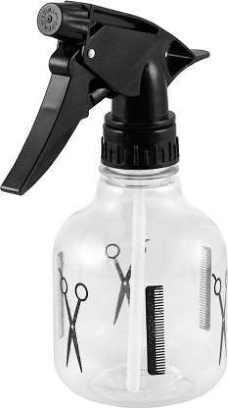 HI PLAST Multi-Use Home Saloon Water Mist Spray plastic BottleHand Held Sprayer 300 ml Spray Bottle  (Pack of 1, Clear, Black, Plastic)