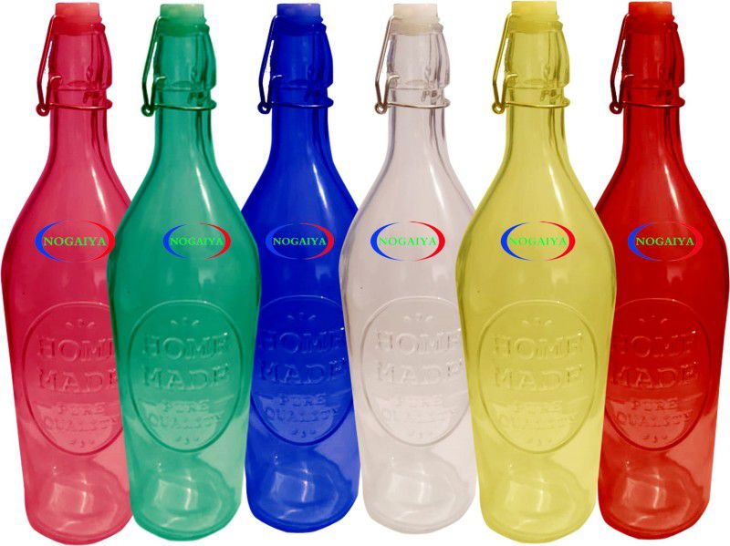 NOGAIYA BTCH31 1000 ml Bottle  (Pack of 6, Multicolor, Glass)