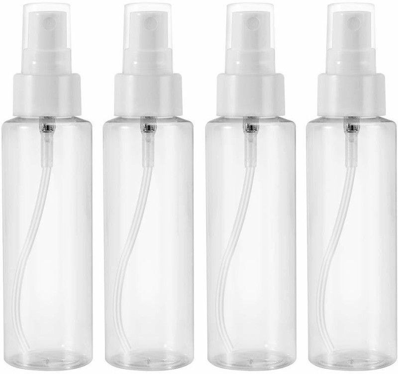 Neatlay Mist Transparent Empty 100 ml Spray Bottle  (Pack of 4, White, Plastic)