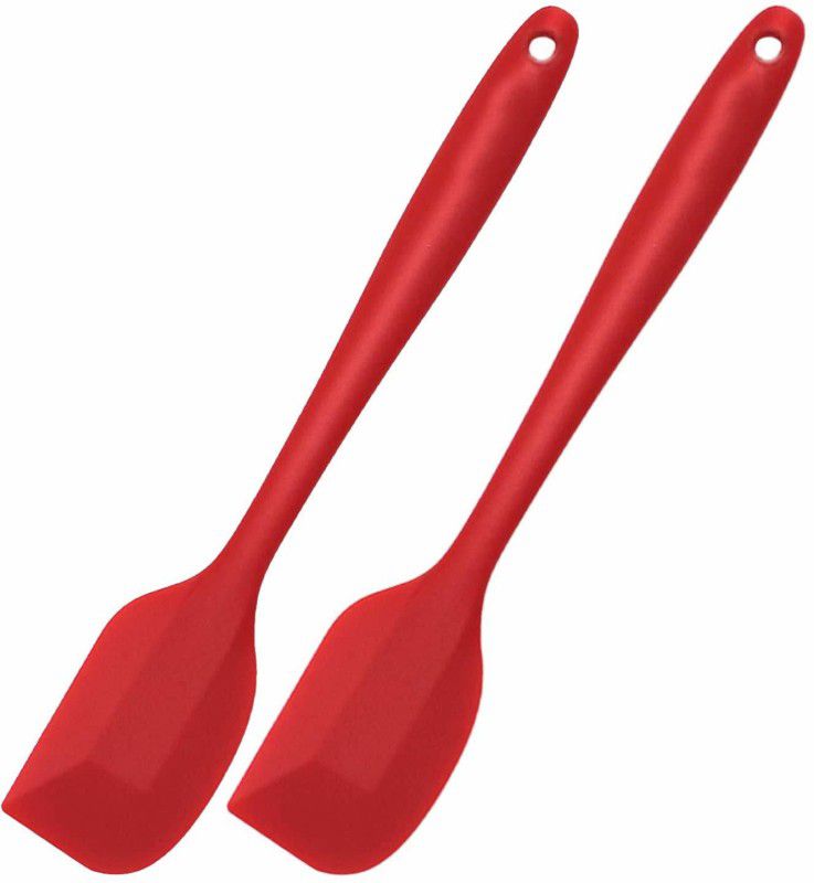 Tradeone Set of 2 Large Silicone Spatula, Heat-Resistant Non-Stick Silicone Rubber Kitchen Mixing Spatula  (Pack of 2)