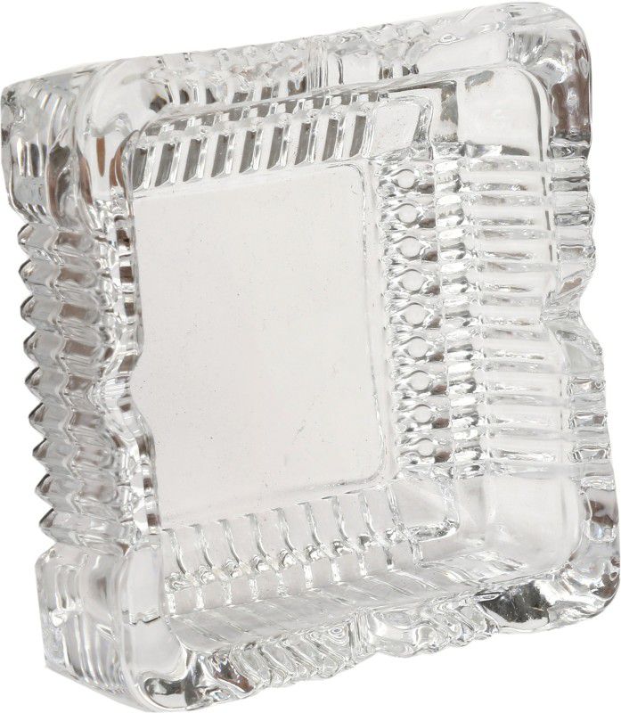 Somil Small Modern Bar Glass Transparent Ashtray XD29 Clear Glass Ashtray  (Pack of 1)