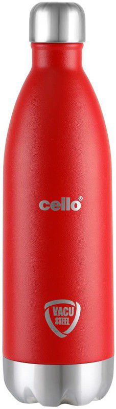 cello DURA SWIFT STAINLESS STEEL BOTTLE ( RED ) 1000 ml Bottle  (Pack of 1, Red, Steel)