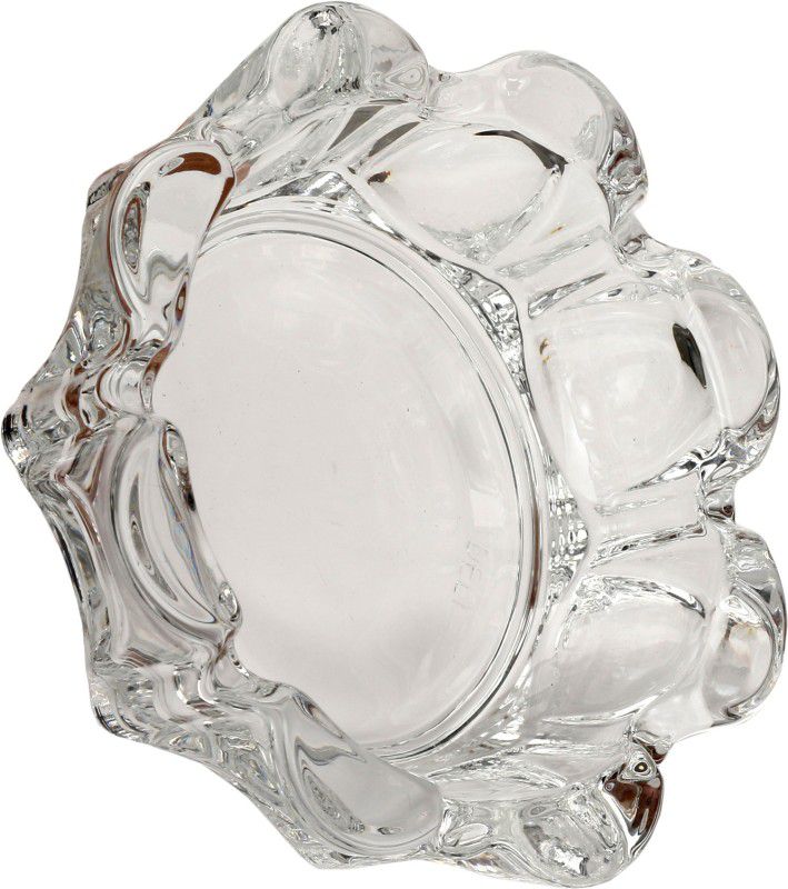 Somil Small Modern Bar Glass Transparent Ashtray XD28 Clear Glass Ashtray  (Pack of 1)