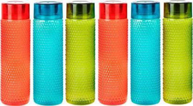Filox Superior Quality Water Fridge Sports Bottle For College School Office Set Of 1 1100 ml Bottle  (Pack of 6, Multicolor, Plastic)