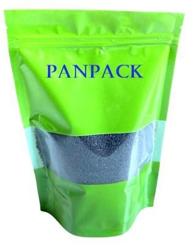 panpack pack of 100 6 x 9 inches green glossy standy zipper pouch with rectangle window Plastic, Polyester Storage Pouch  (Pack of 100)