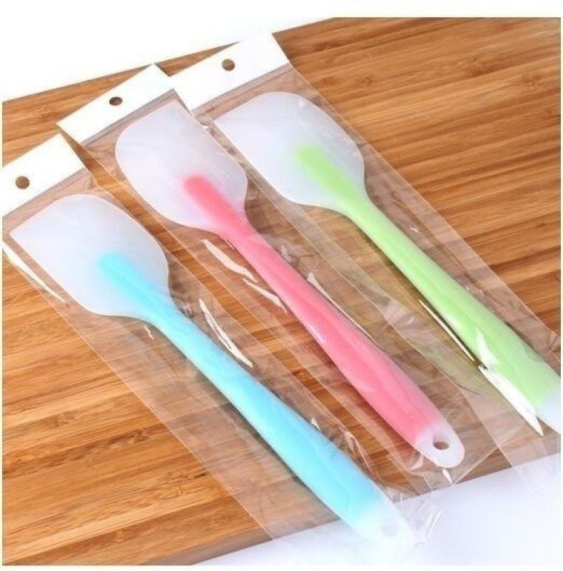 Lieveeb Full Silicone Glazing, Baking and Mixing Cooking Spatula Size - 20 cm Mixing Spatula  (Pack of 2)