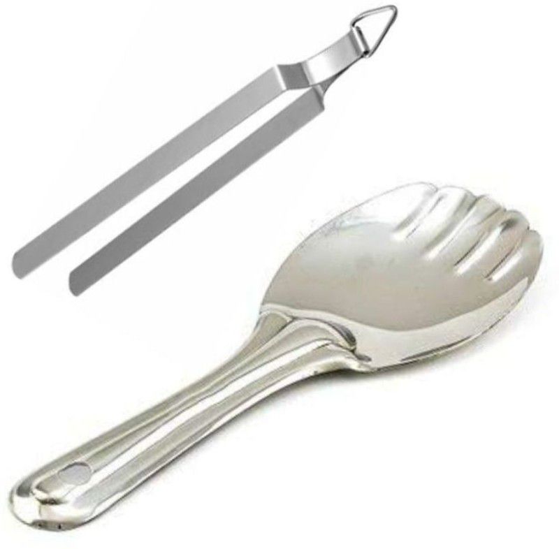 bartanmart kitchen tool set combo of chimta and rice spatula. Lifting Spatula  (Pack of 2)