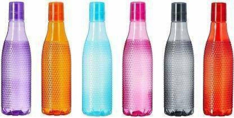Centrifuge superior quality bubble plastic water bottle 1000 ml Bottle 1000 ml Bottle  (Pack of 6, Multicolor, Plastic)