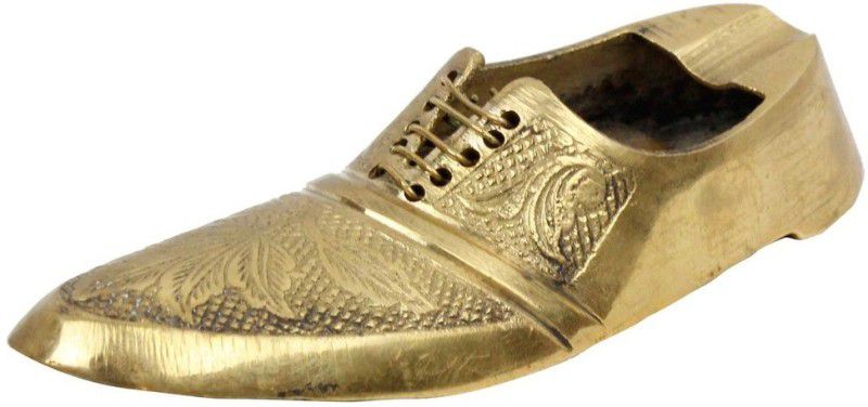 Halowishes Boutique Shoe Brass Gold Brass Ashtray  (Pack of 1)