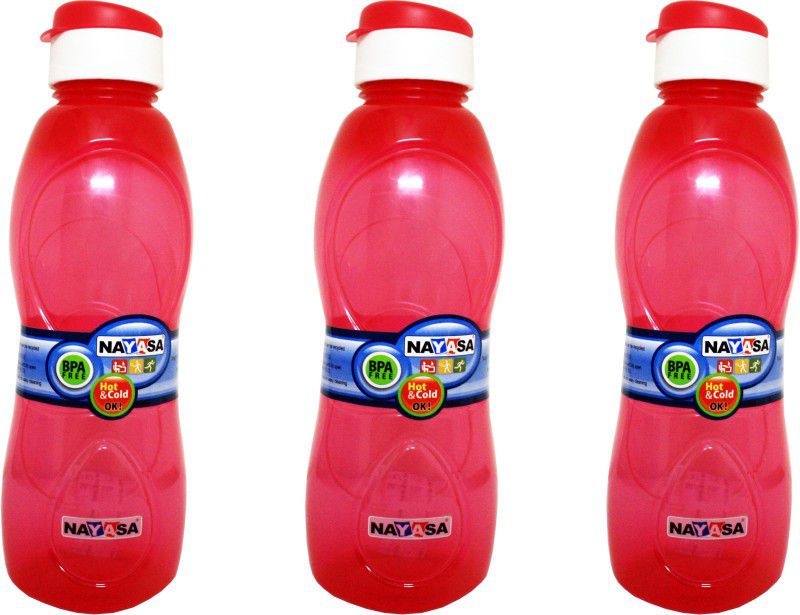 NAYASA jolly dlx red 1000 ml Bottle  (Pack of 3, Red, Plastic)