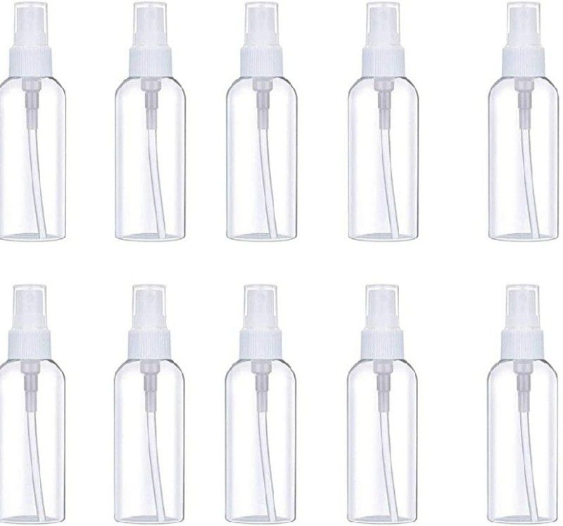 S K INDUSTRIES 50PCS combo Transparant empty bottle spray (100ml25pcs+200ml 25pcs) 200 ml Spray Bottle  (Pack of 50, Clear, Plastic)