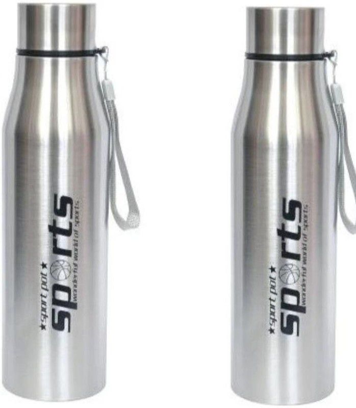 Luxuria SPORTS - 1000 1000 ml Bottle  (Pack of 2, Silver, Steel)