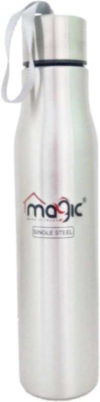 MAGIC Single Wall Water Bottle 1000 ml Bottle  (Pack of 1, Steel/Chrome, Steel)