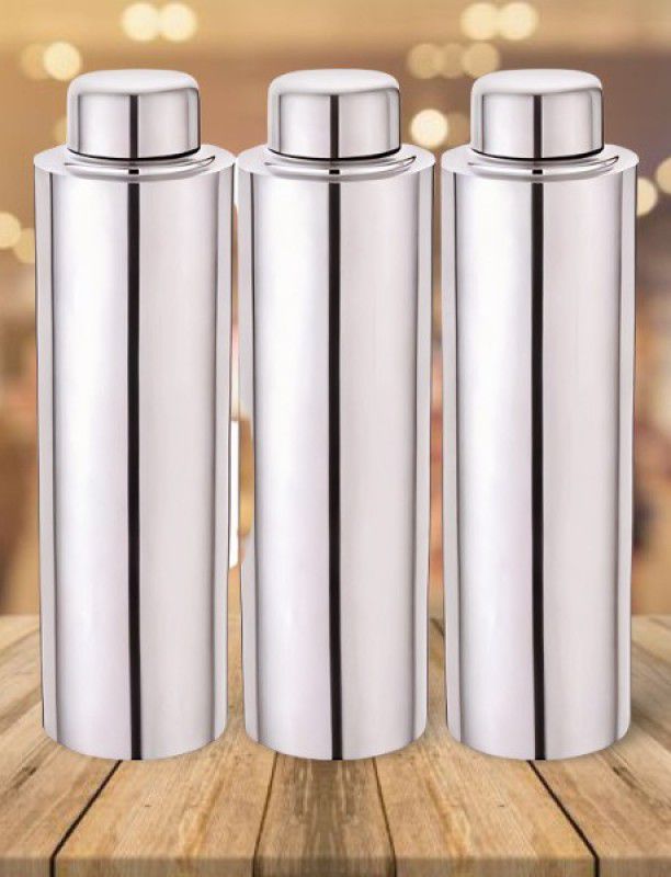BIGWIN Stainless Steel Water Bottle 1000 ML (Pack of 3, Silver, Steel) 1000 ml Bottle  (Pack of 3, Steel/Chrome, Steel)