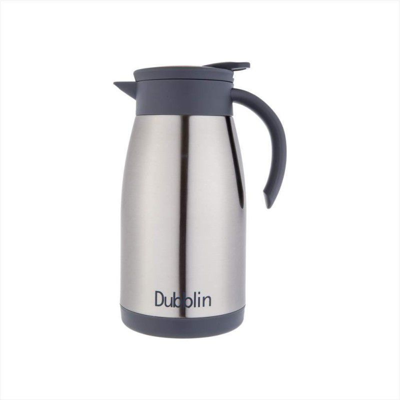 DUBBLIN Cafe Stainless Steel Water Bottle Sports Thermos Flask (Silver 1000 ML) 1000 ml Flask  (Pack of 1, Silver, Steel)