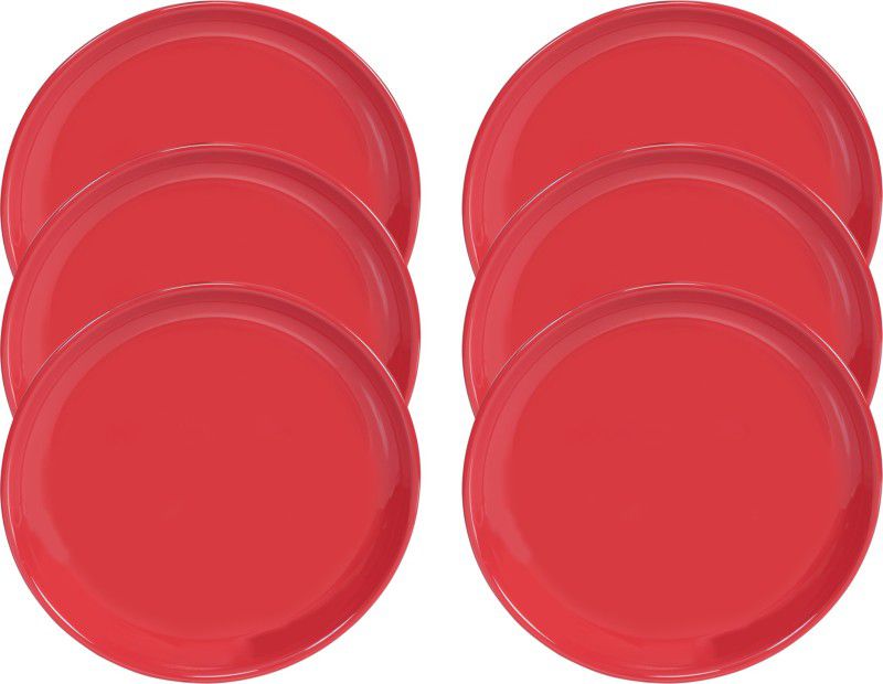 Servewell Red Dinner Plate  (Pack of 6)