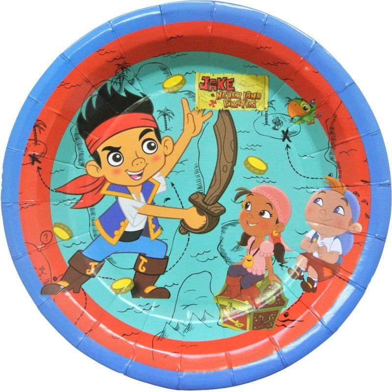 FUNCART Funcart Jake and the Never Land Pirates 7'' paper plate (8 pcs/pack) Plate  (Pack of 8)