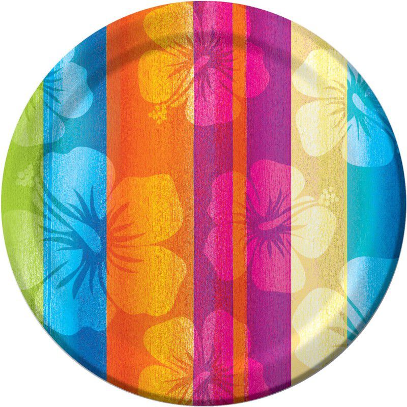 FUNCART Aloha Summer 7 inch Plates Small Plates  (Pack of 8)