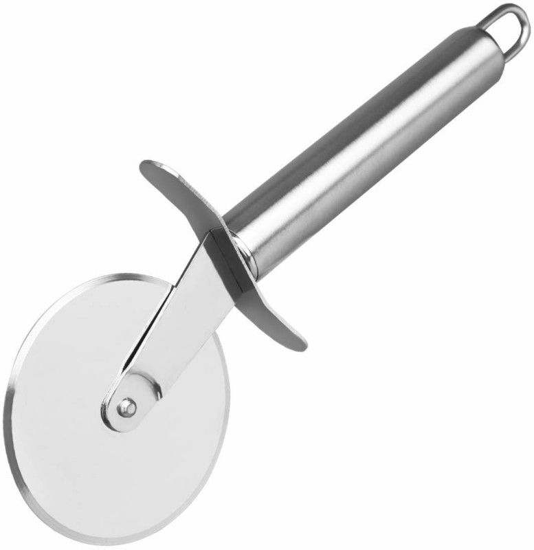 Honestystore Stainless Steel Pipe Handle Pizza Cutter Sharp Blade Wheel Nonstick Pastry Slicer with Sturdy Rolling Pizza Cutter  (Stainless Steel)