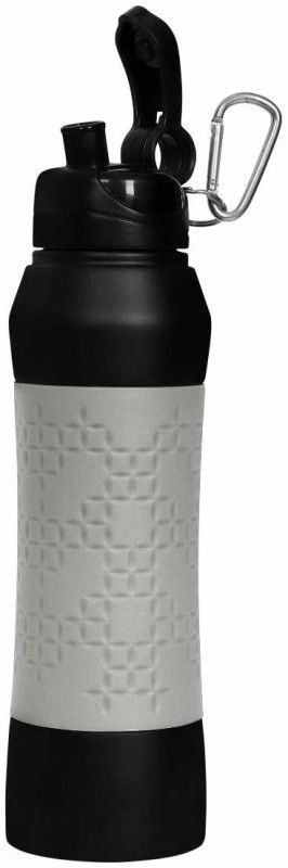 NST Stainless steel matt finish water bottle with cap 900ml 900 ml Bottle  (Pack of 1, Black, Grey, Steel)