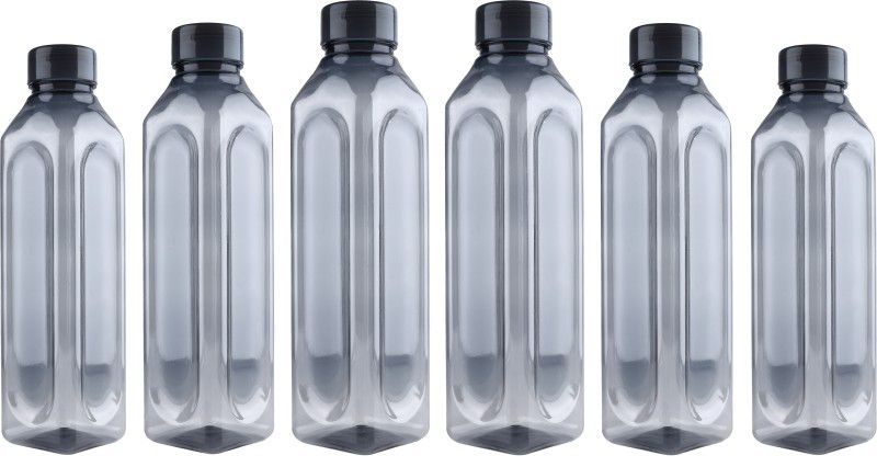 Regalo Water bottle set for Fridge, Office, Sports, School 1000 ml Bottle  (Pack of 6, Grey, Plastic)