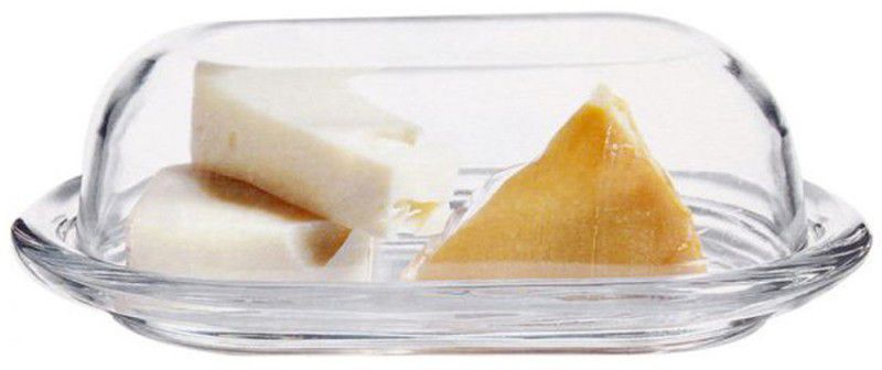 PASABAHCE Butter Dish Plate Set  (Microwave Safe)