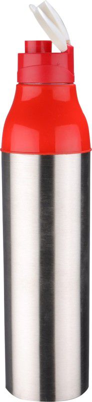 Passion Bazaar Stainless Steel Elegent Fliptop Water Bottle – 500 ml (Random Color) 500 ml Bottle  (Pack of 1, Silver, Red, Steel)