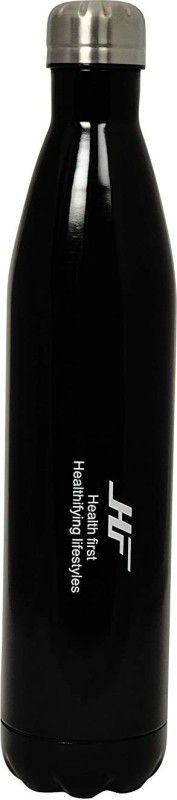 spancare Hot and Cold Upto 24 Hours Stainless Steel Water Bottle 1000 ml Bottle  (Pack of 1, Black, Steel)