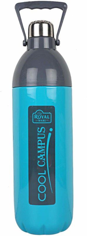 khorduExpo Hot and Cold Plastic Insulated Water Bottle with Handle for home,office,travel 2500 ml Bottle  (Pack of 1, Blue, Plastic)