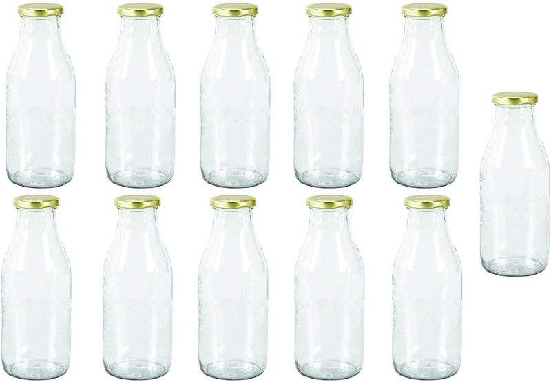 1st Time Transparent Glass Container Jar With Lid, 500 ml, Pack Of 11 500 ml Bottle  (Pack of 11, Clear, Glass)