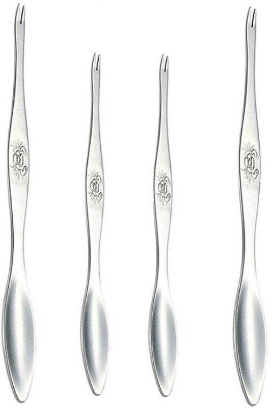 S.B.ANJALI 4pcs Stainless Steel Needle Eat Spoon Lobster Fork Crab Meat Seafood Needle Crab Fork Needle Bar Ferramentas Crabs Tools. Stainless Steel Cracker  (Steel Pack of 4)