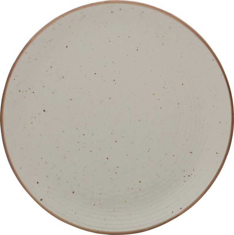 Tatvam Homes Classic' Handmade Ceramic (10 inches) Dinner Plate  (Pack of 4, Microwave Safe)